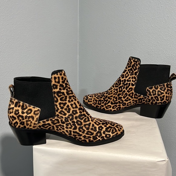 New Cole Haan Gia Calf Hair Leopard Grandseries Chelsea Booties Women's - Picture 9 of 13